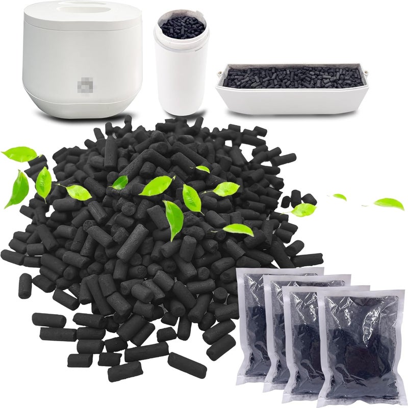 PurifyLogix 4 Pack Odor Absorbing Carbon Filter Refills for Lomi Smart Waste Kitchen Composter, 12-Month Supplement, Replacement Activated Charcoal Filters Compatible with Electric Countertop Compost Bin - Image 1